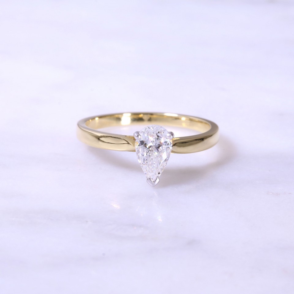 Pear Shape Solitaire Engagement Ring