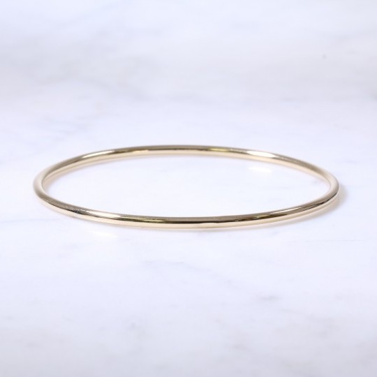 Lanes Solid Round Wire Bangle