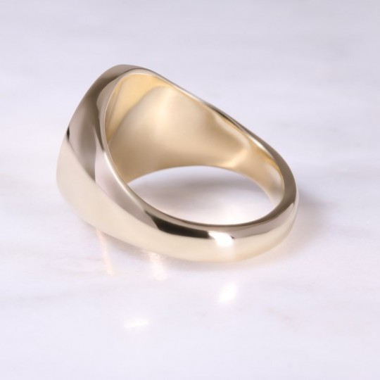 9ct Yellow Gold Oval Signet Ring X-Large
