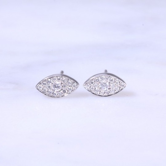 Diamond Marquise Cluster Earrings 0.22ct