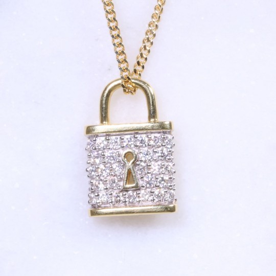 Diamond Padlock Pendant