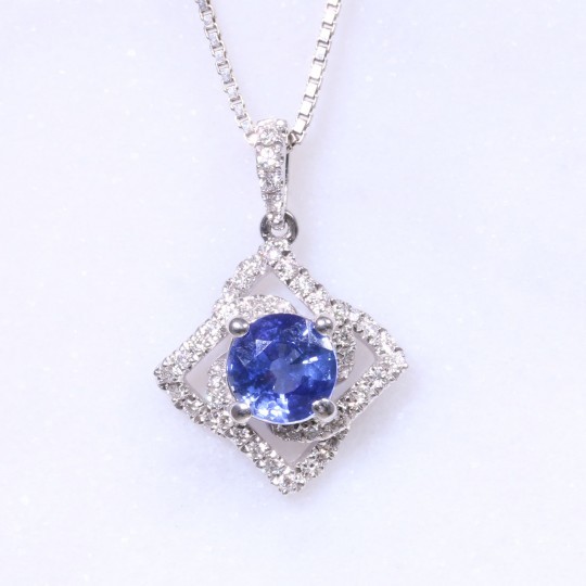 Sapphire & Diamond Star Pendant
