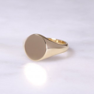 Ladies 18ct Yellow Gold Oval Signet Ring - Small