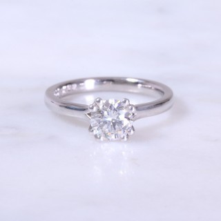 Secondhand 1.02ct Round brilliant Double Claw Ring