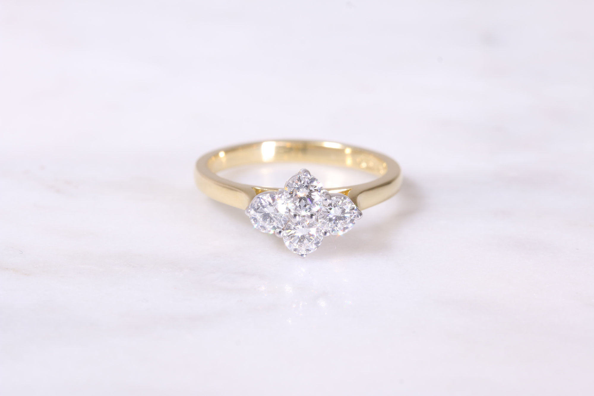 Wedding Ring Friendly 4 Stone Diamond Ring