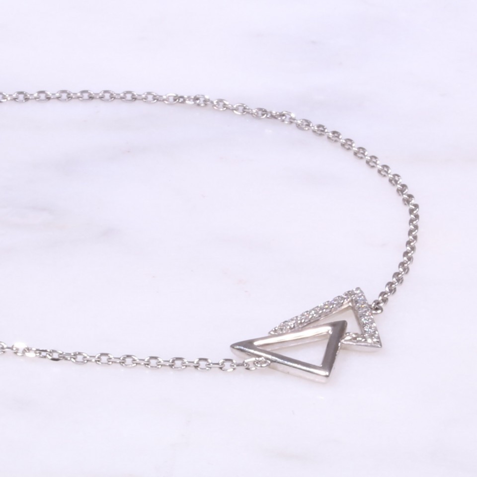 Diamond Triangle Design Bracelet