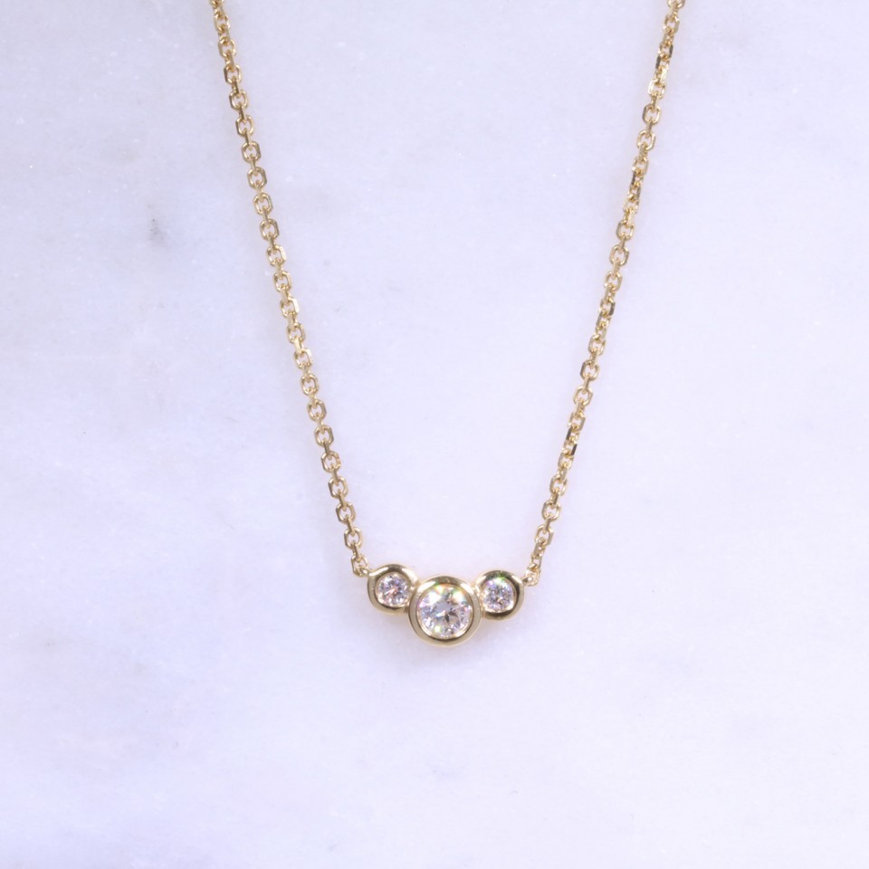 Triple Diamond Necklace