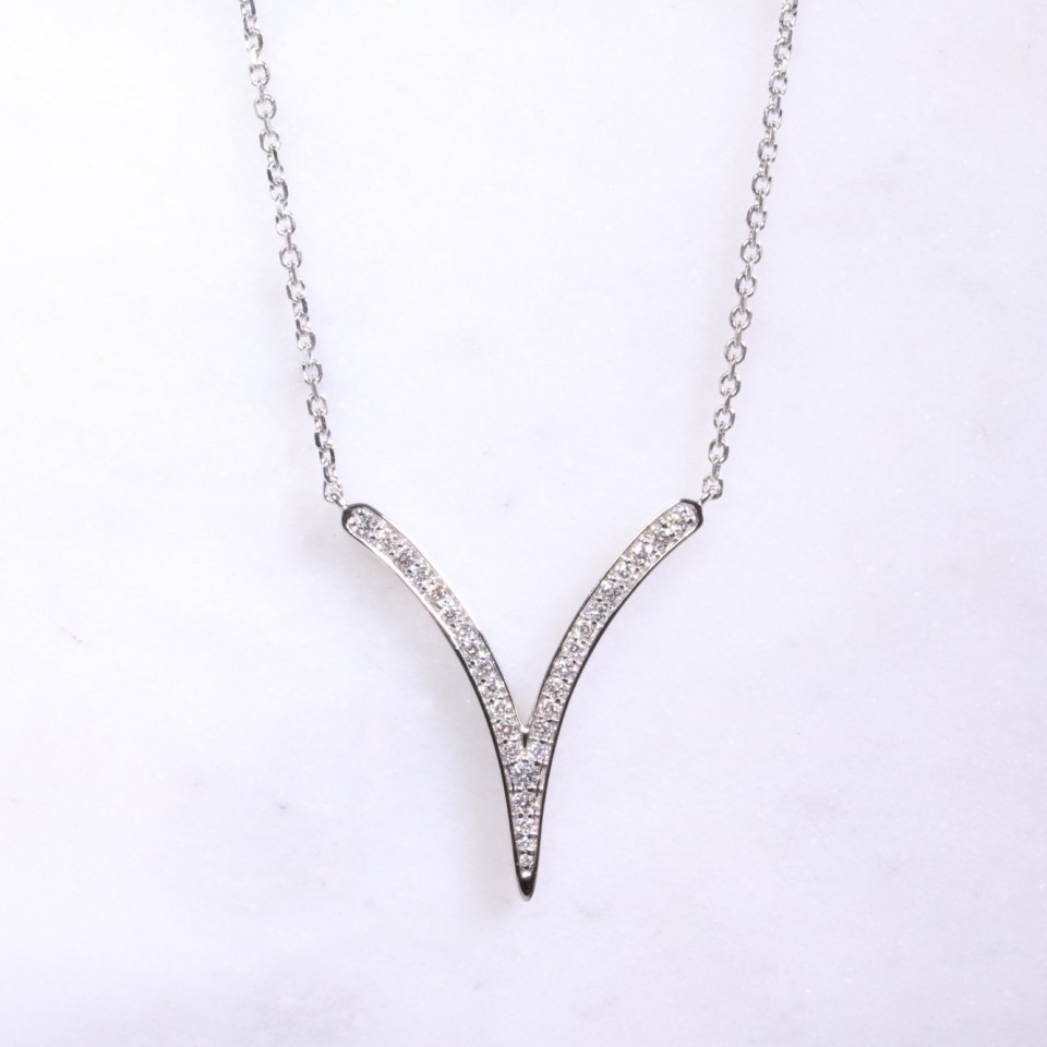 Diamond ‘V’ Necklace