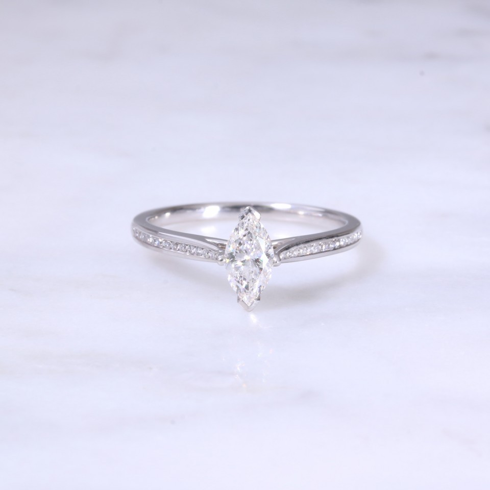 Marquise Cut Diamond Engagement Ring