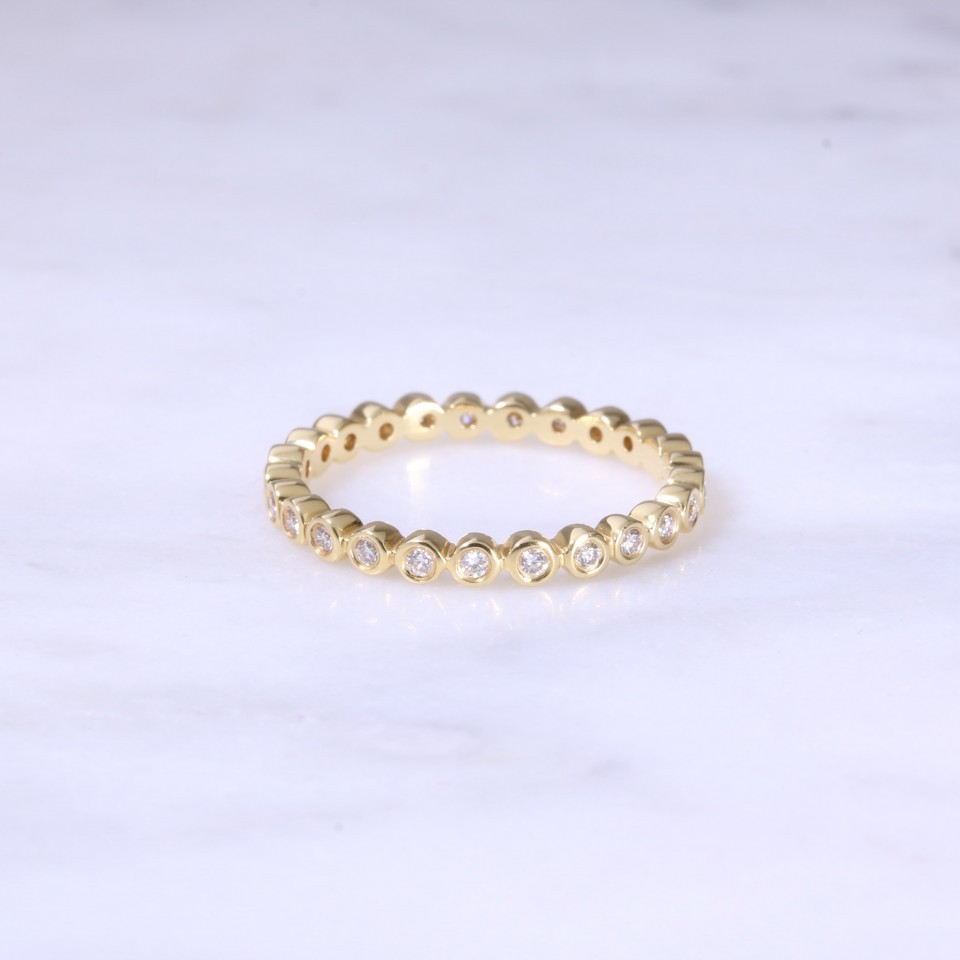 Rub-Over Set Full Eternity Ring