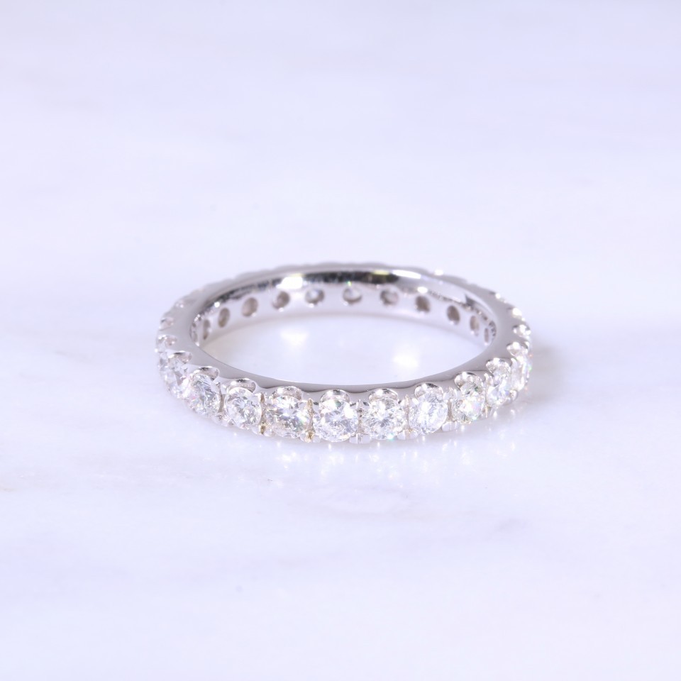 Claw Set Full Diamond Eternity Ring