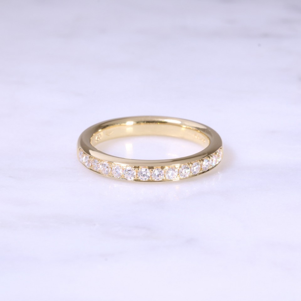 Grain Set Diamond 1/2 Eternity Ring