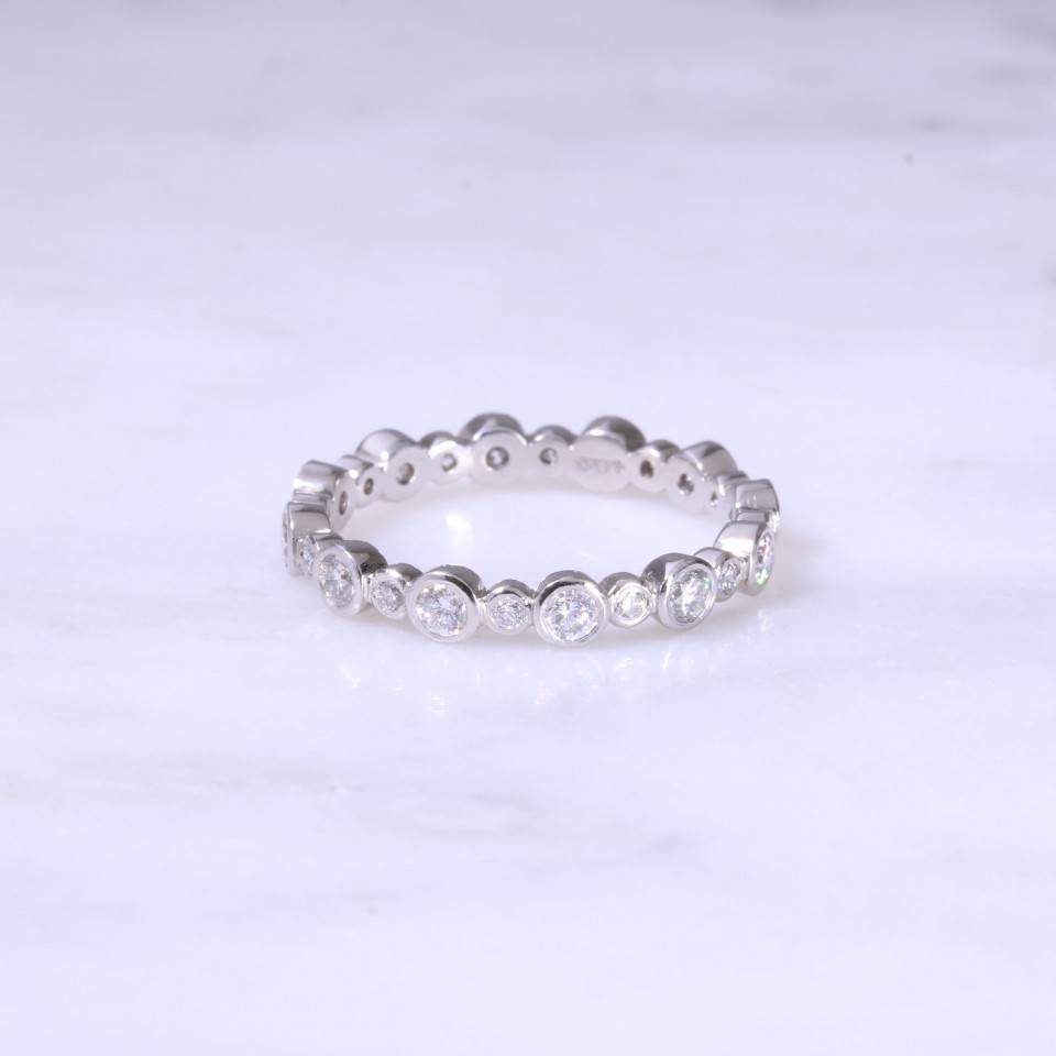 Fancy Rub-Over Diamond Eternity Ring