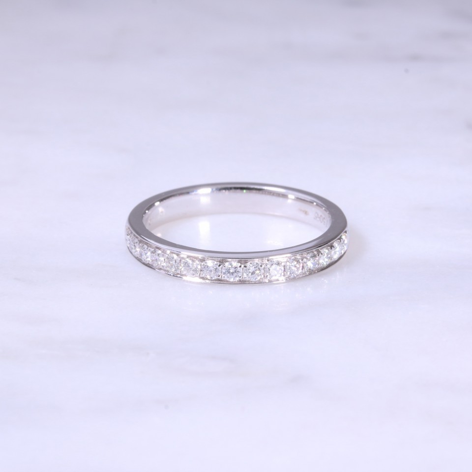 Grain Set Diamond 1/2 Eternity Ring