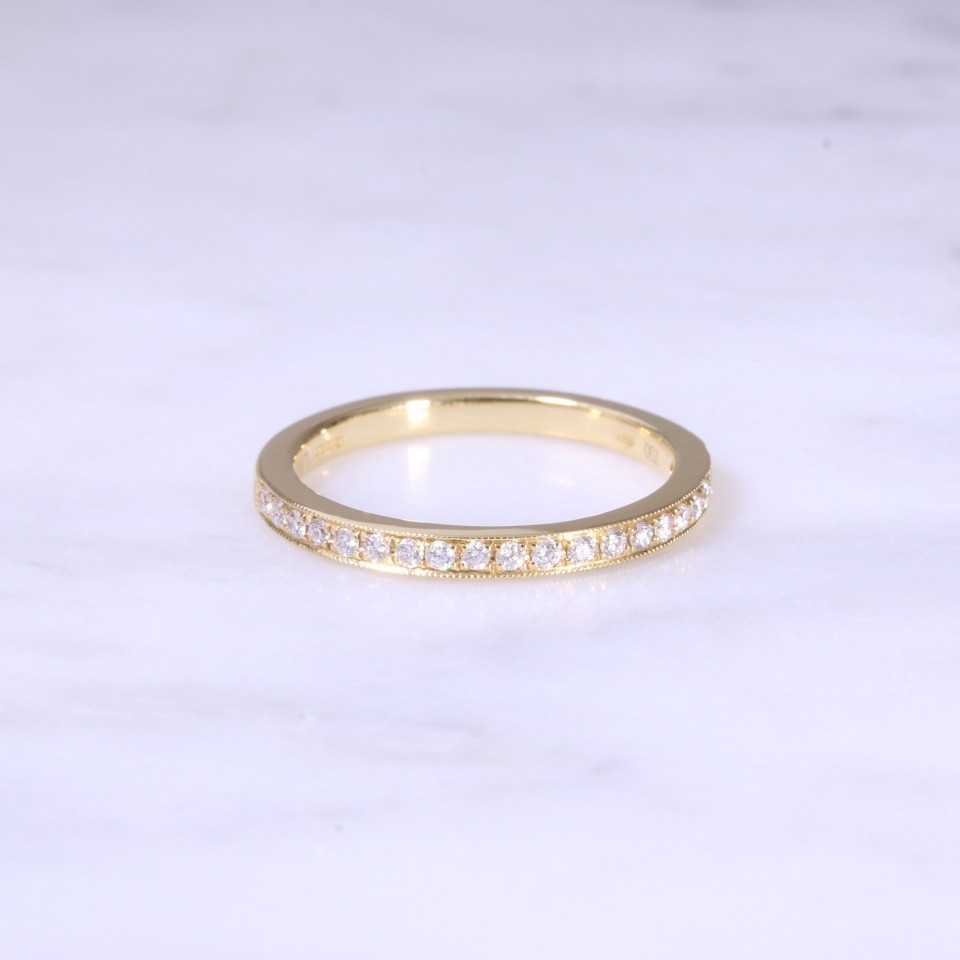 Grain Set Diamond 1/2 Eternity Ring