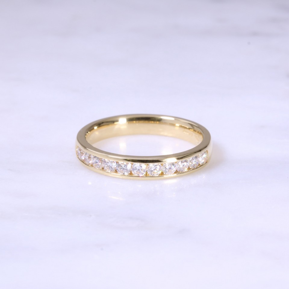 Channel Set Diamond 1/2 Eternity Ring