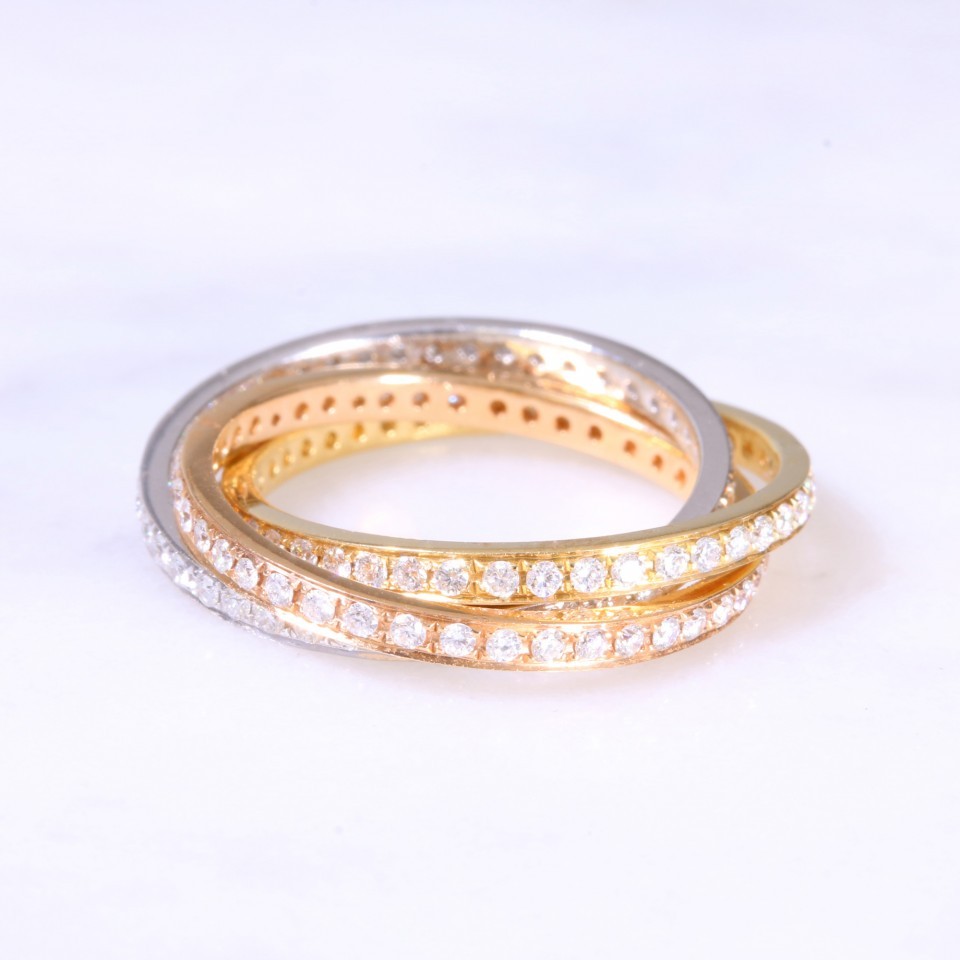 Diamond Russian Wedding Band