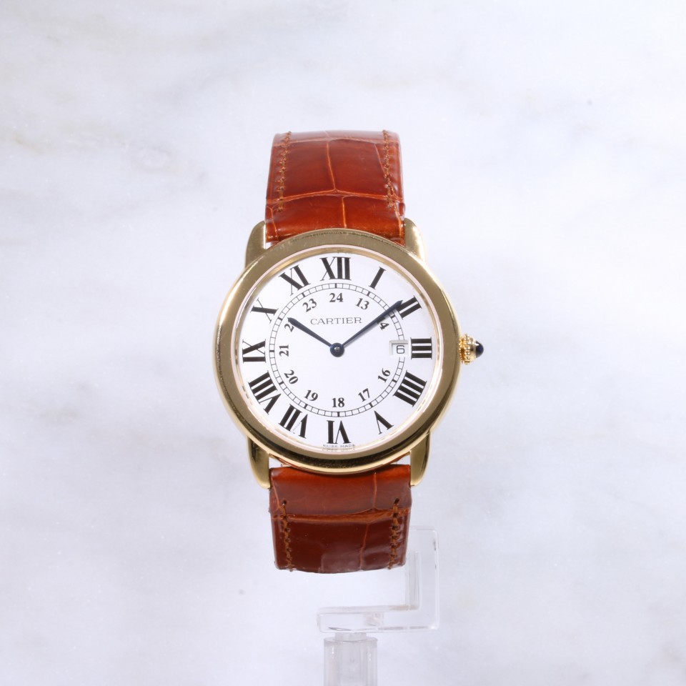 Cartier Solo Ronde 18ct & steel back Quartz