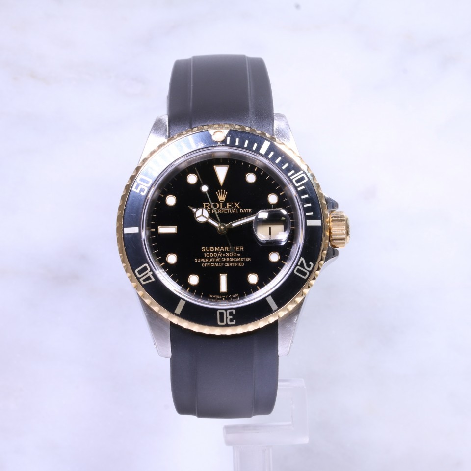 Rolex Submariner 16613 Steel & Gold Everest Strap