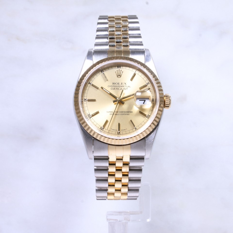 Rolex Datejust 16233 Steel & Gold Saudi Emblem