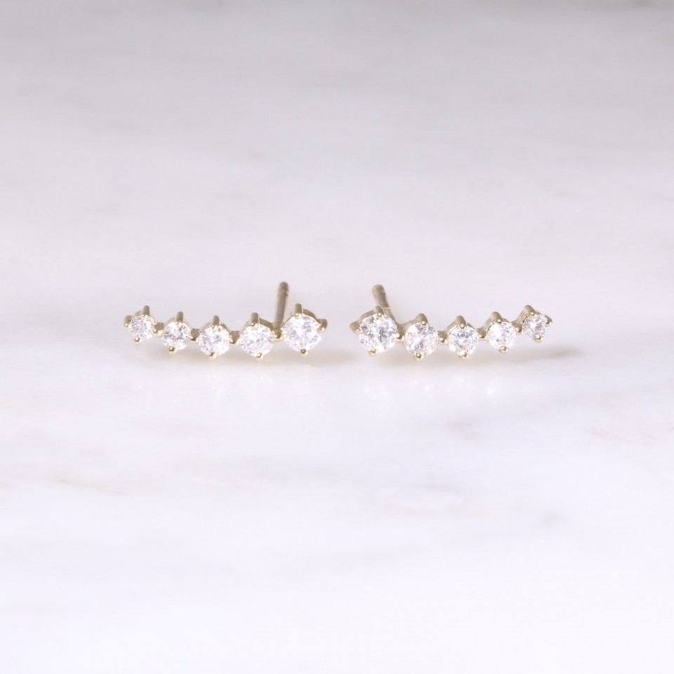 Diamond Climber Earrings