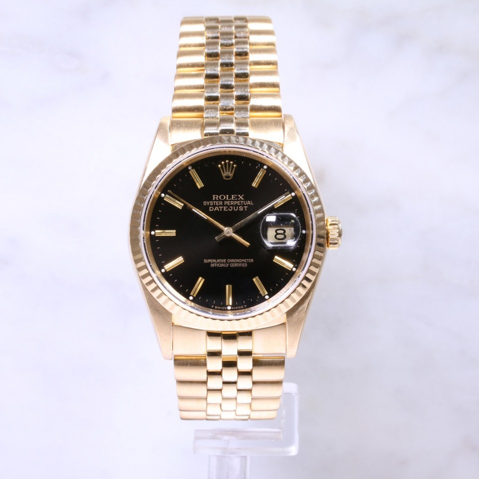 dvs. mesh Centrum Rolex Datejust 36mm 16238 18ct Gold | Lanes Jewellery & Prestige Watches In  Holt, Norfolk