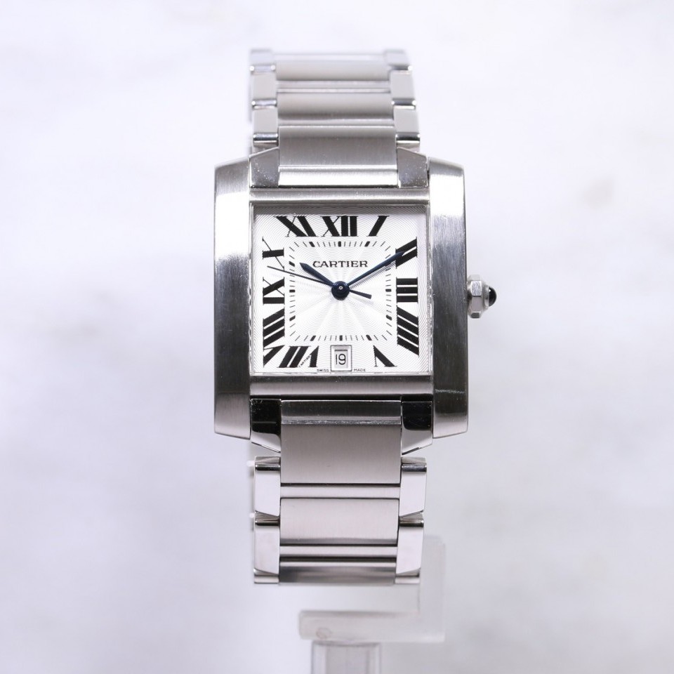 Large Cartier Tank Francaise Steel Watch W51002Q3