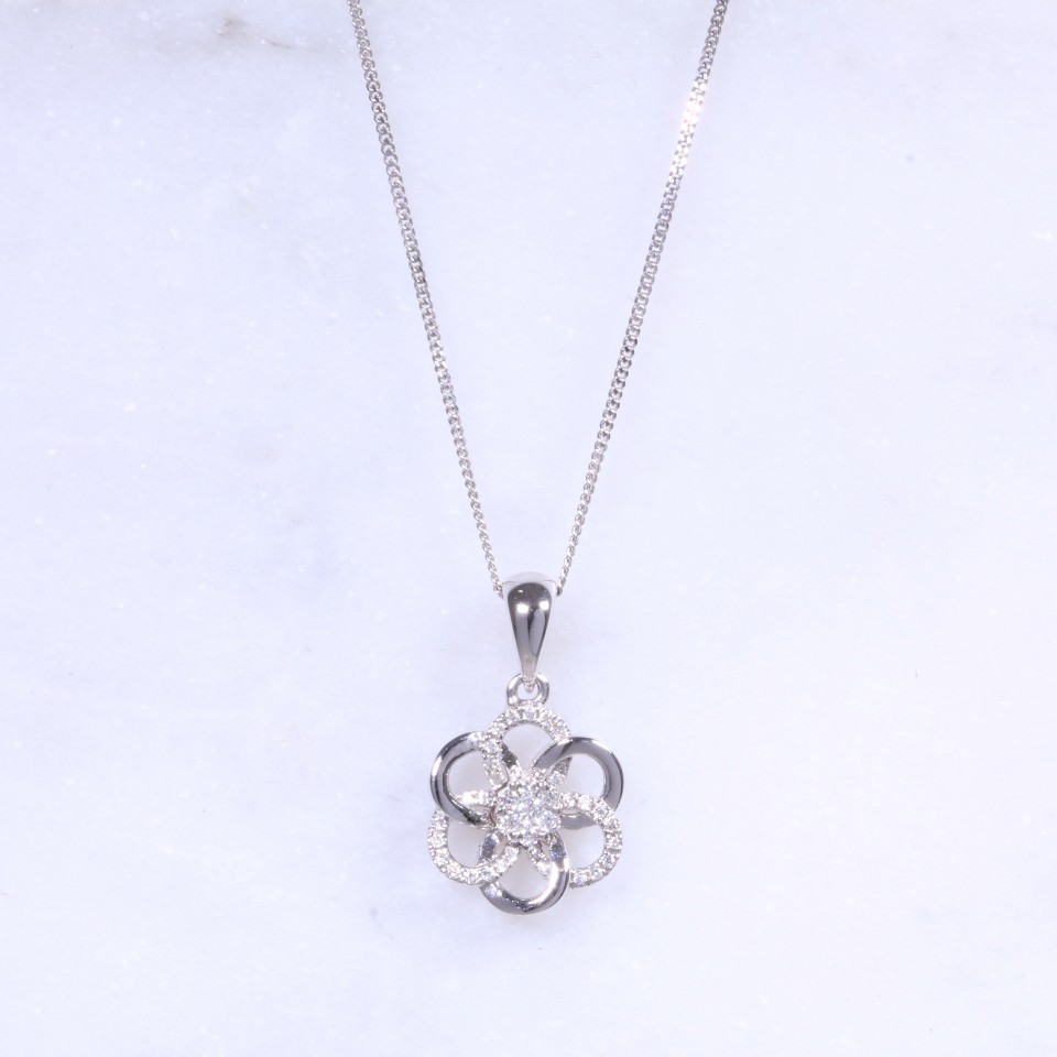 Diamond Swirl Pendant