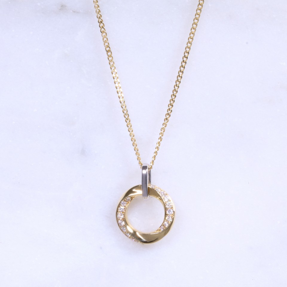 Diamond Twist Eternity Necklace