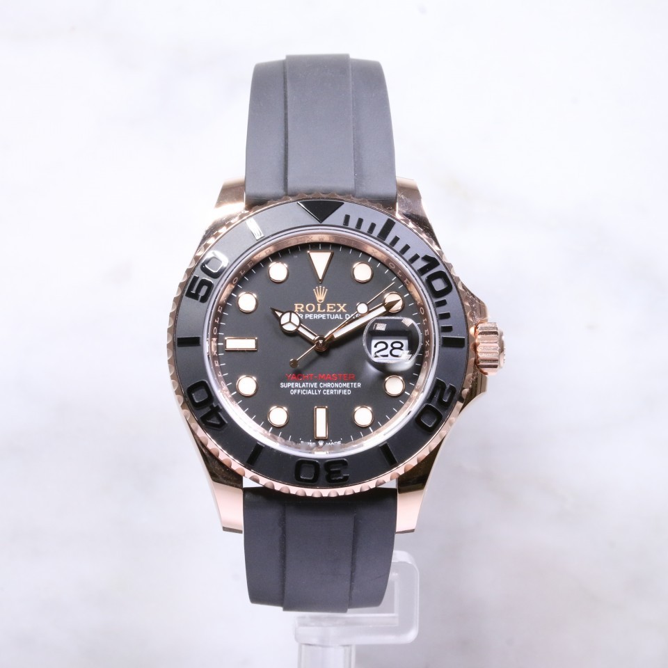 Unworn Rolex Yacht-Master Rose Gold Oysterflex 126655