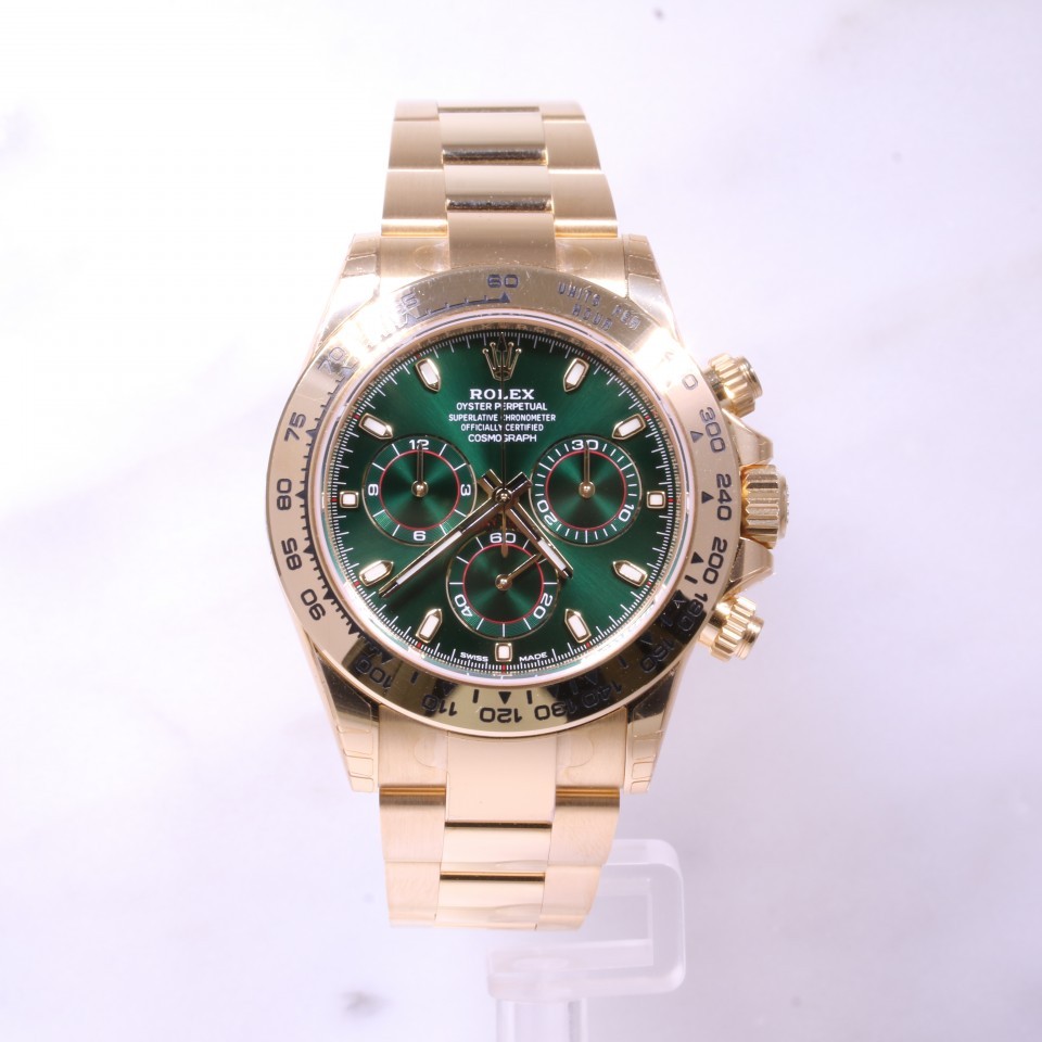 Unworn Rolex Daytona 18ct gold ‘John Mayor’ 116508