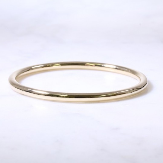 Lanes Solid Round Wire Bangle