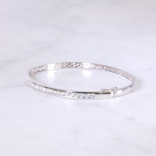 Diamond Channel Bangle