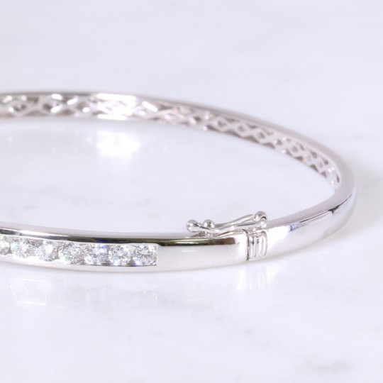 Diamond Channel Bangle