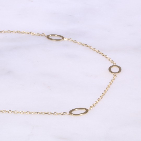 Yellow Gold Fine Oval Bracelet