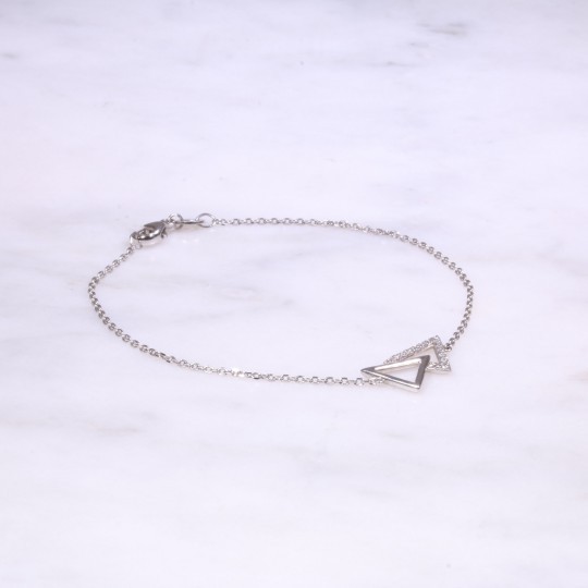 Diamond Triangle Design Bracelet