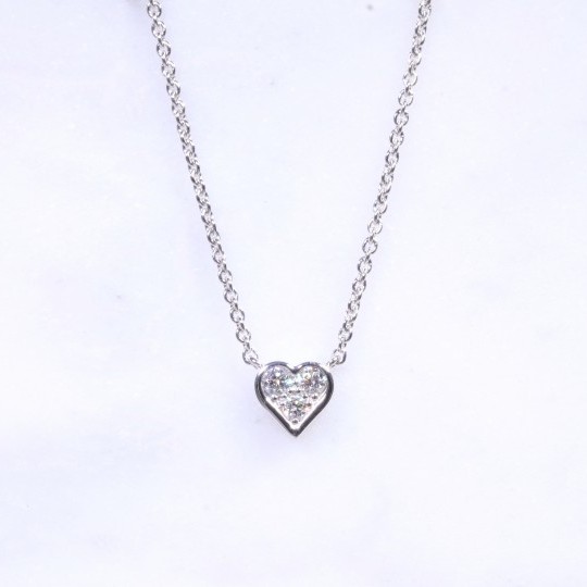 Diamond Heart Necklace 0.19ct