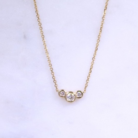 Triple Diamond Necklace