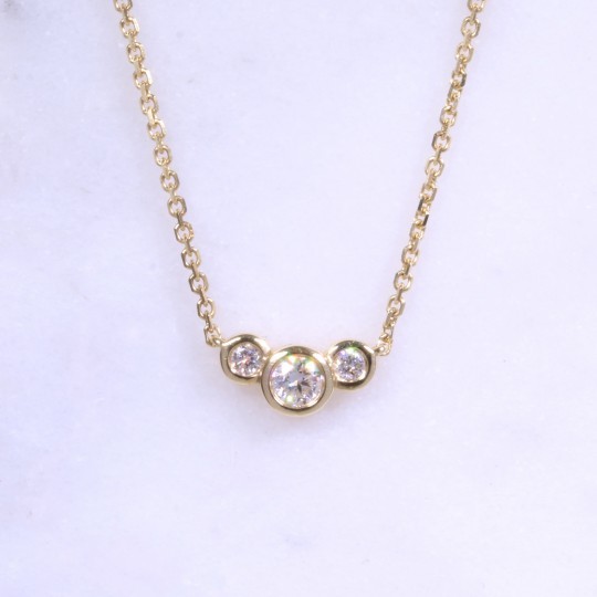 Triple Diamond Necklace