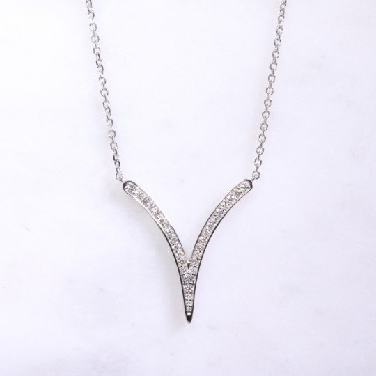 Diamond V Necklace