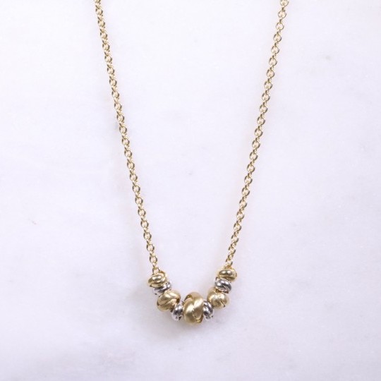 Mixed Gold Multi Bead Necklace