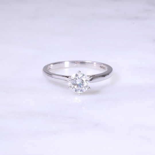 Lanes Round Brilliant Diamond 6 Claw Solitaire Engagement Ring