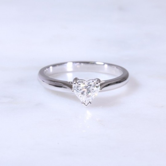 Heart Cut Diamond Solitaire Engagement Ring