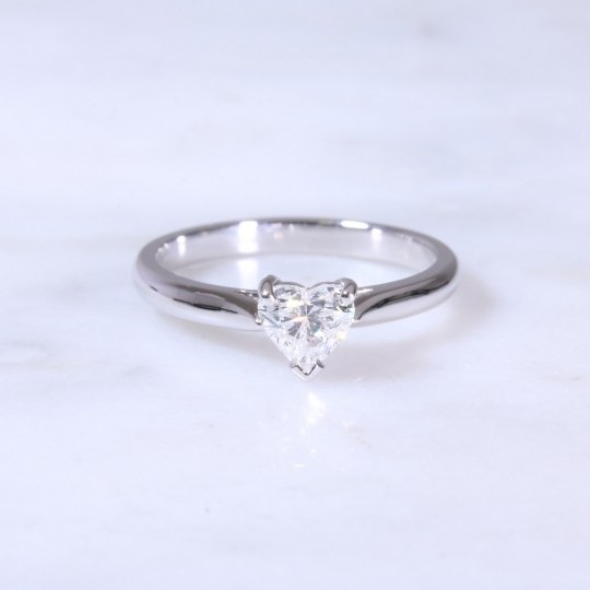 Heart Cut Diamond Solitaire Ring