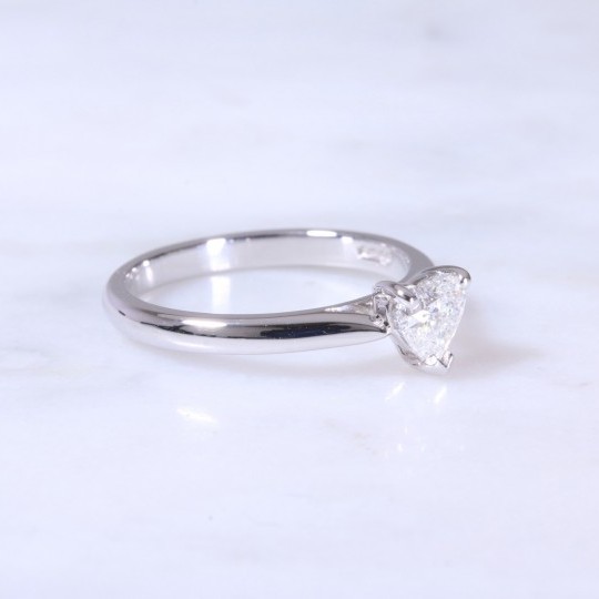 Heart Cut Diamond Solitaire Engagement Ring