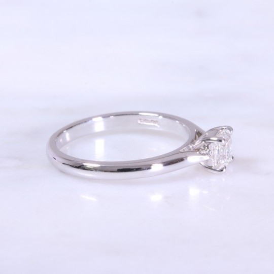 Asscher Cut Diamond Solitaire Engagement Ring 0.53ct