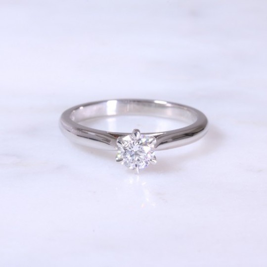 Round Brilliant Diamond 6 claw Solitaire Ring