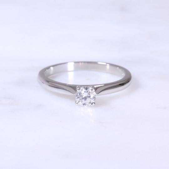 Round Brilliant Diamond 4 claw Solitaire Engagement Ring 0.26ct