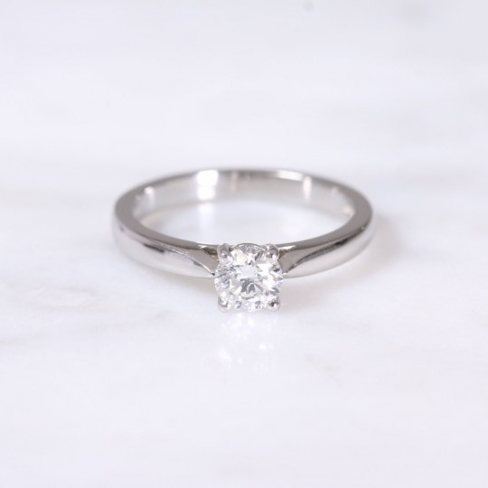 Round Brilliant Diamond 4 Claw Solitaire Engagement Ring