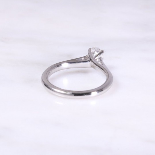 Oval Diamond Solitaire Ring 